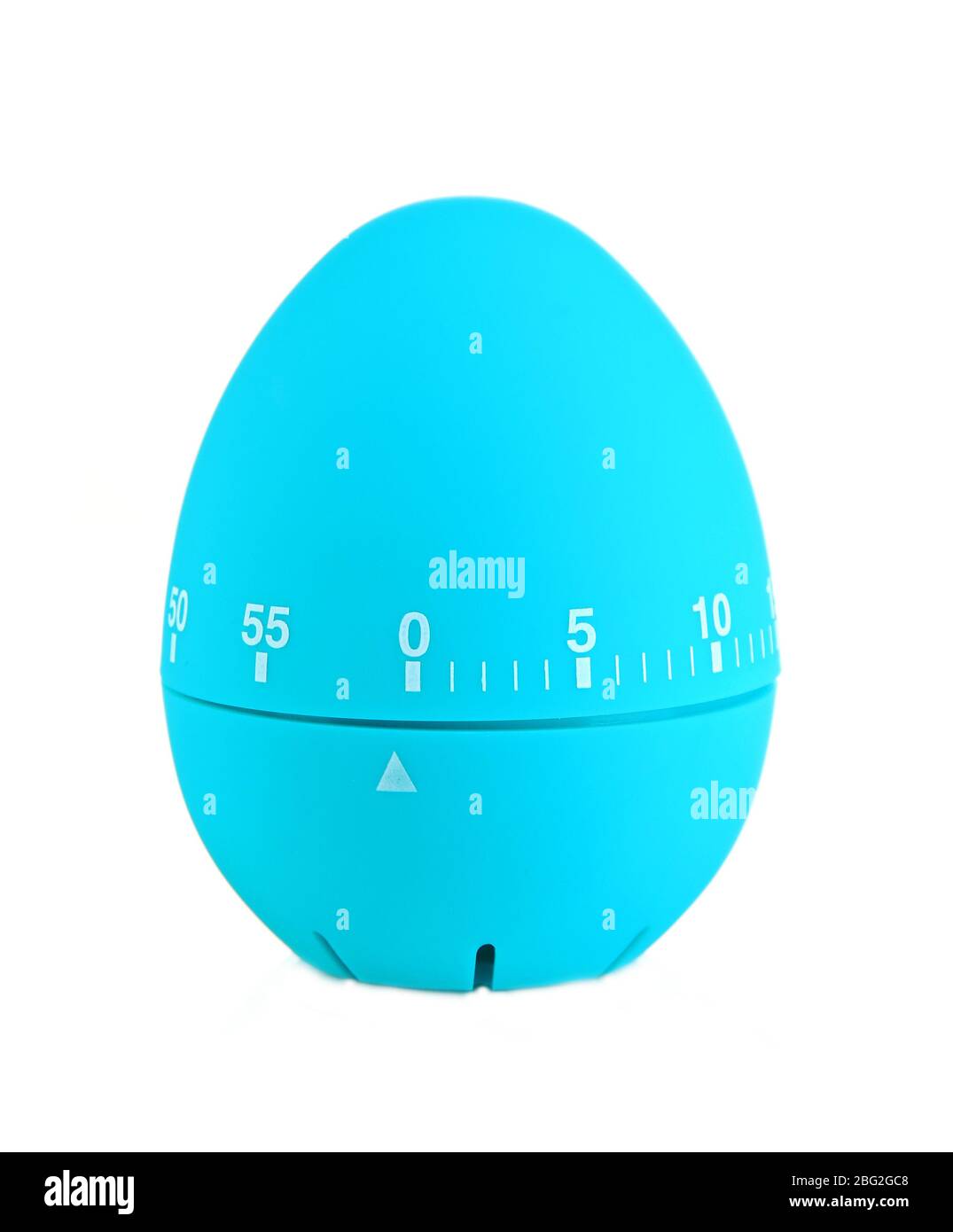 Blue egg timer, isolated on white Stock Photo Alamy