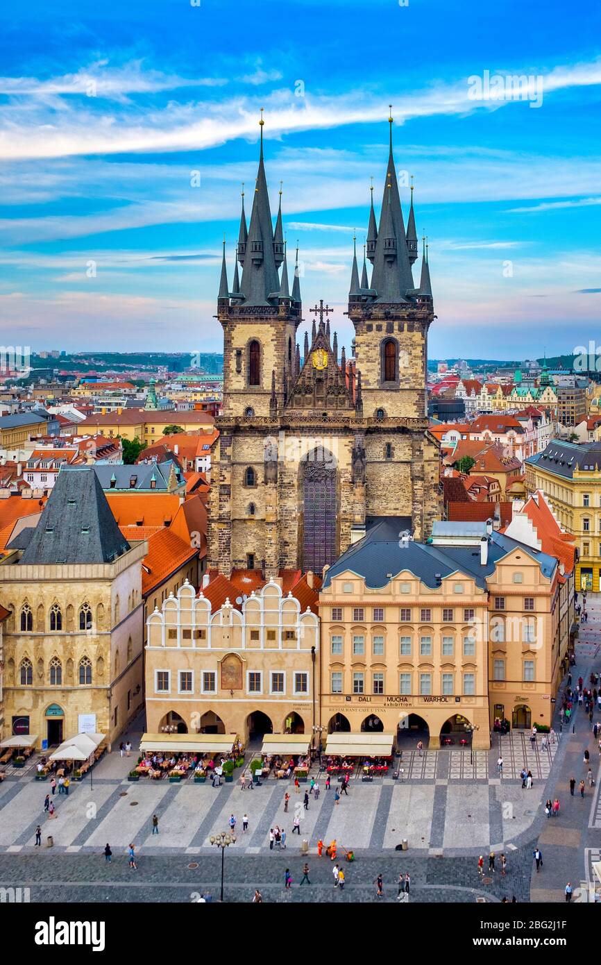 Church of Our Lady before Tyn, Prague, Czech Republic Stock Photo