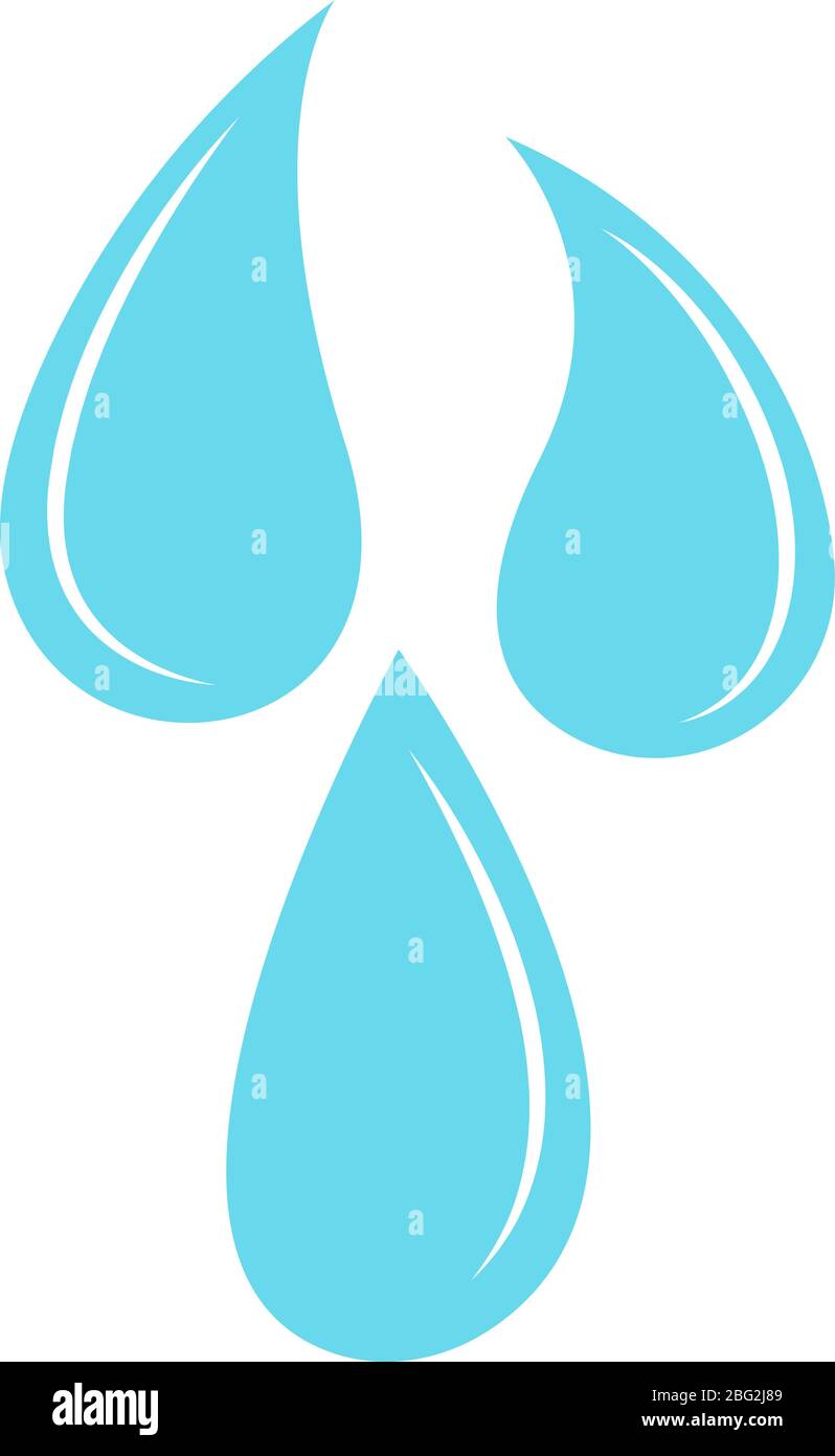 Water drops, illustration, vector on white background Stock Vector ...