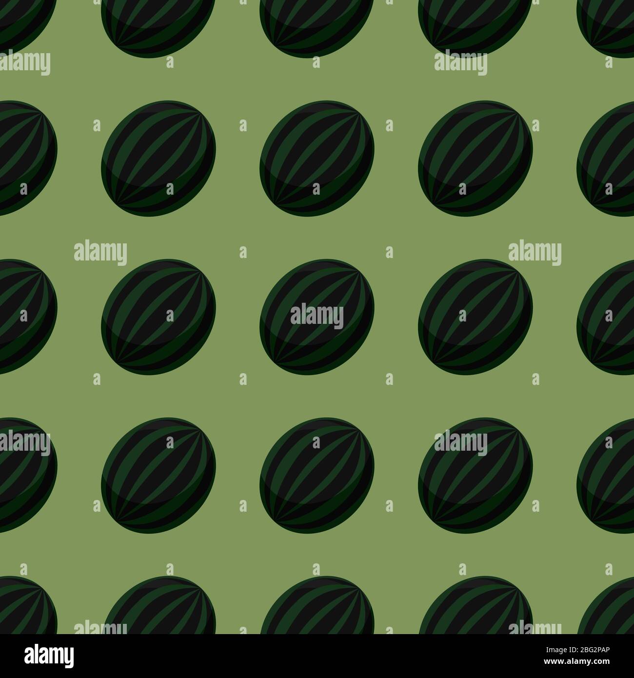 Watermelon pattern, illustration, vector on white background Stock ...