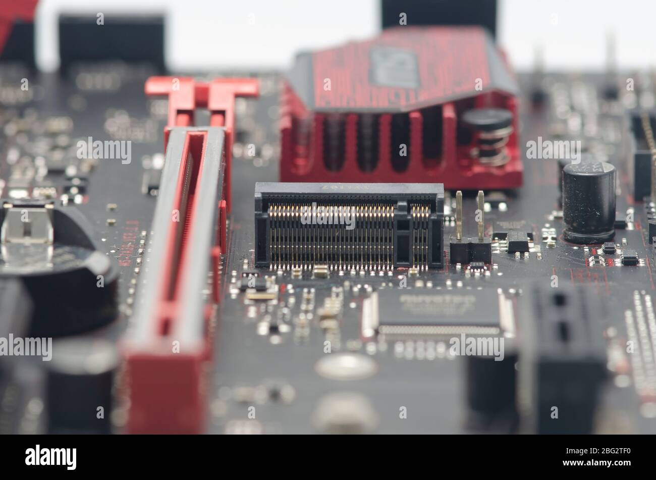 closeup MSI motherboard M.2 nvme connector interface Stock Photo - Alamy