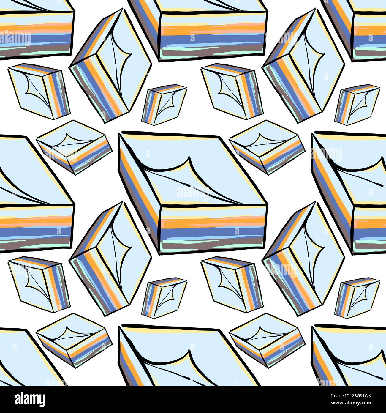 Sticky notes pattern, illustration, vector on white background Stock ...