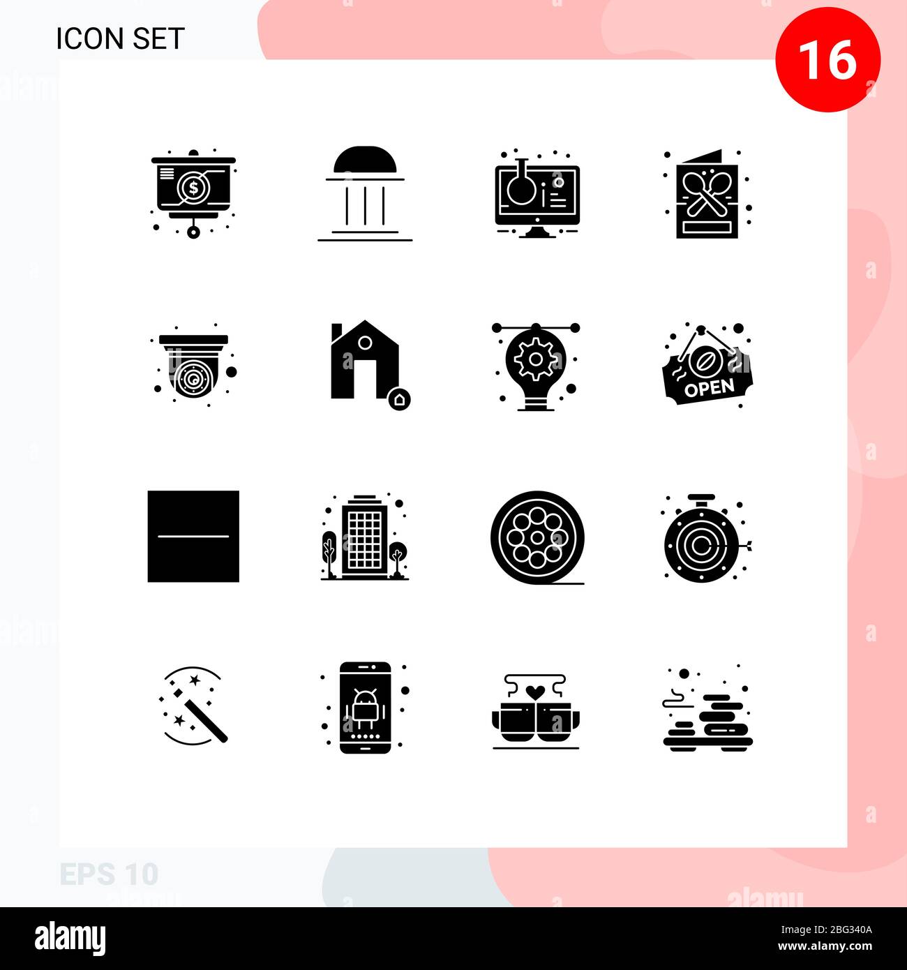 Download Pack Of 16 Modern Solid Glyphs Signs And Symbols For Web Print Media Such As Menu Coffee Shop Institute Coffee Sample Tube Editable Vector Design Stock Vector Image Art Alamy