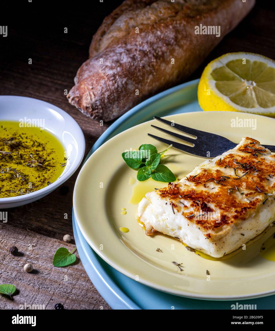 Grilled haloumi cheese and bread Stock Photo Alamy