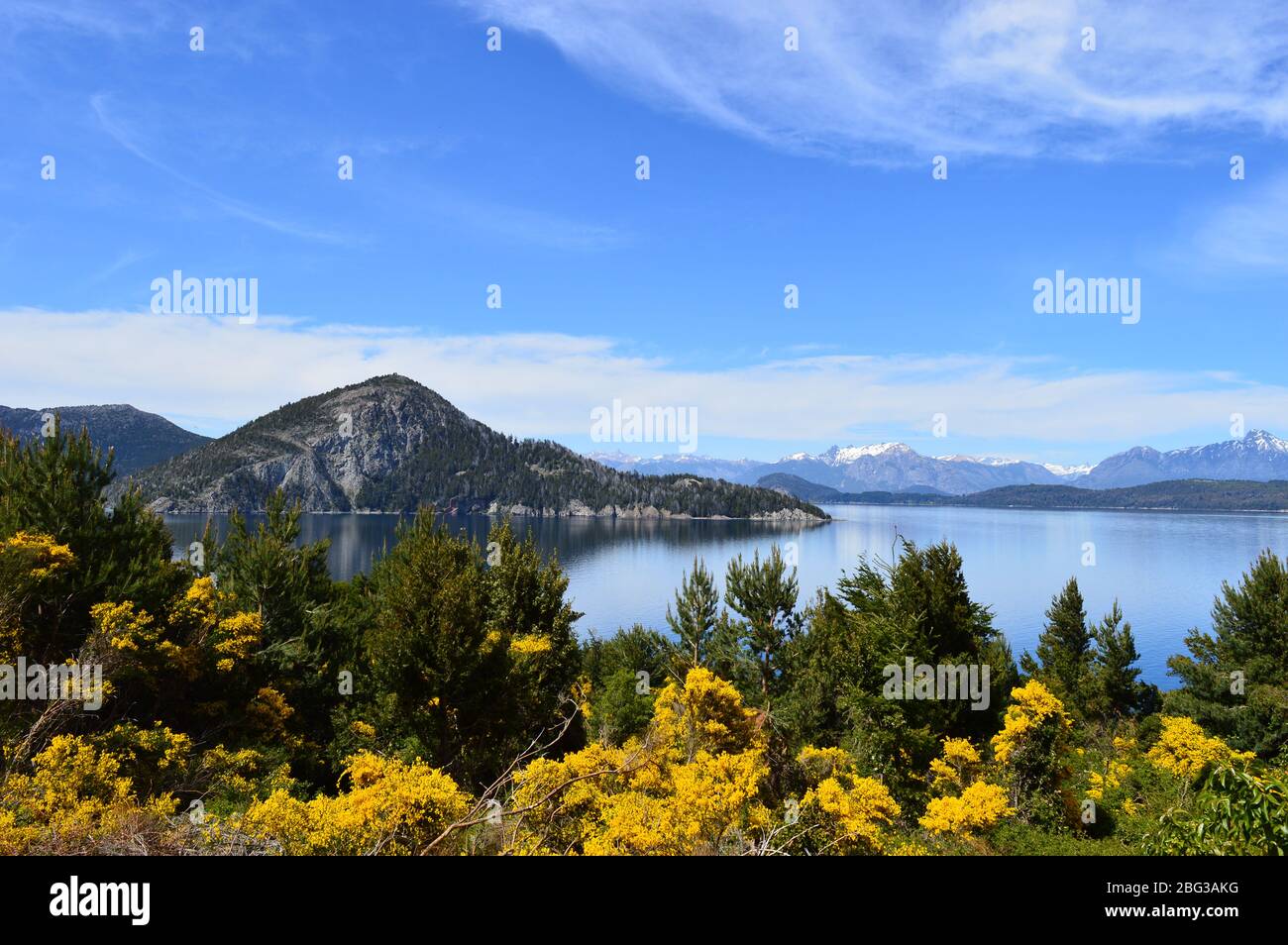 Seven Lakes Patagonia Stock Photo