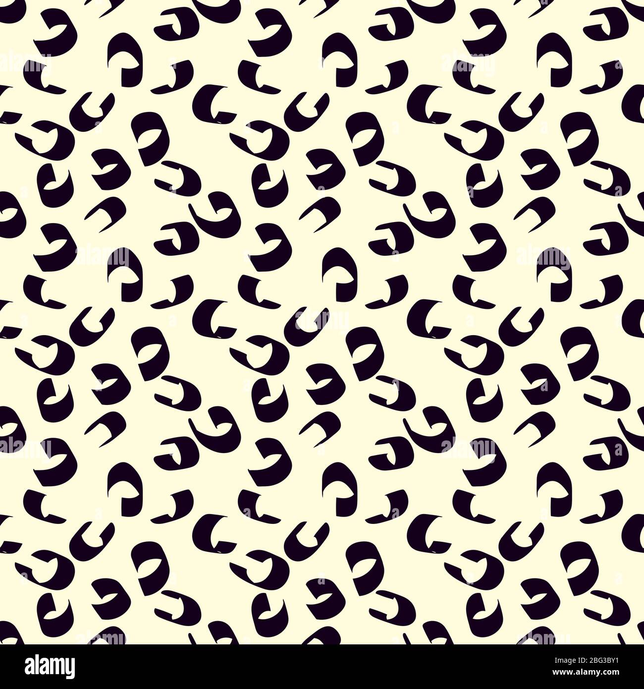 Squiggles pattern, illustration, vector on white background Stock Vector