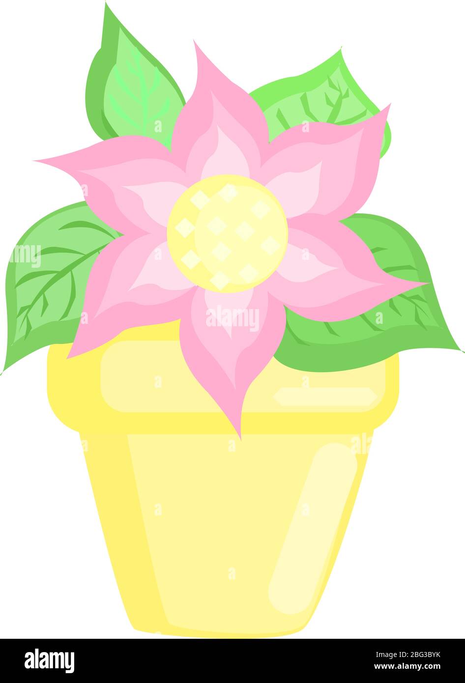 Flat flower pot Stock Vector Images - Alamy