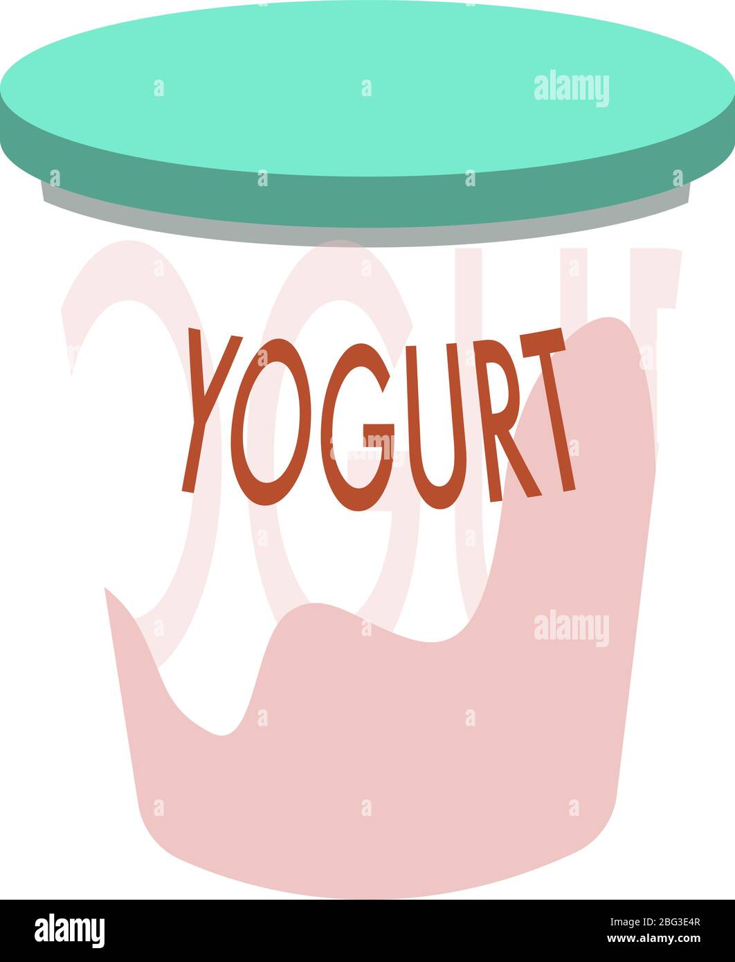 Frozen yogurt, illustration, vector on white background Stock Vector