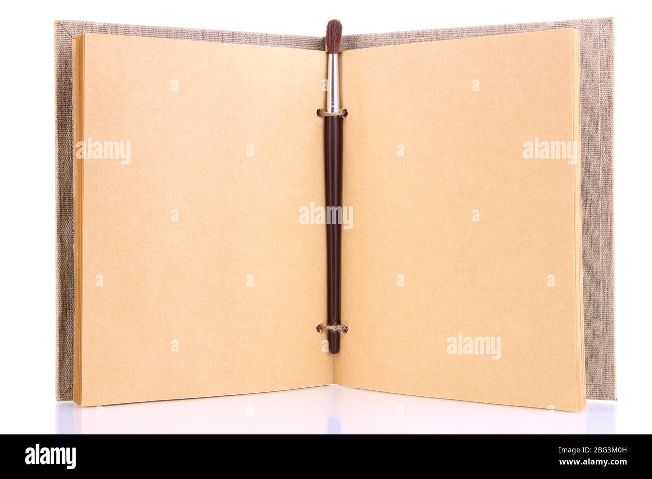 Beautiful old notebook isolated on white Stock Photo - Alamy