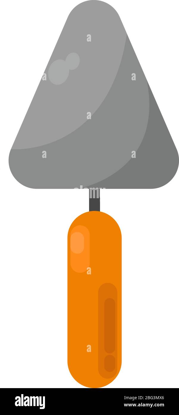 Trowel, illustration, vector on white background Stock Vector