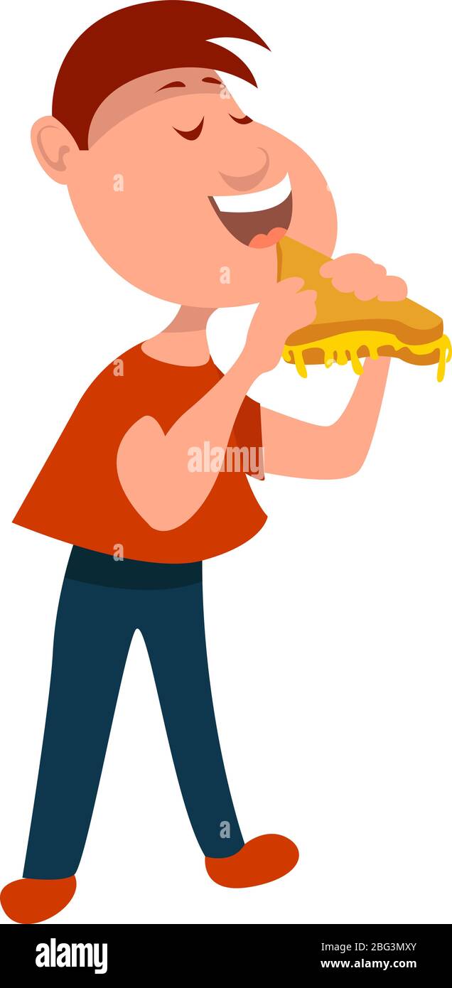 Cartoon man eating burger hi-res stock photography and images - Page 2 -  Alamy