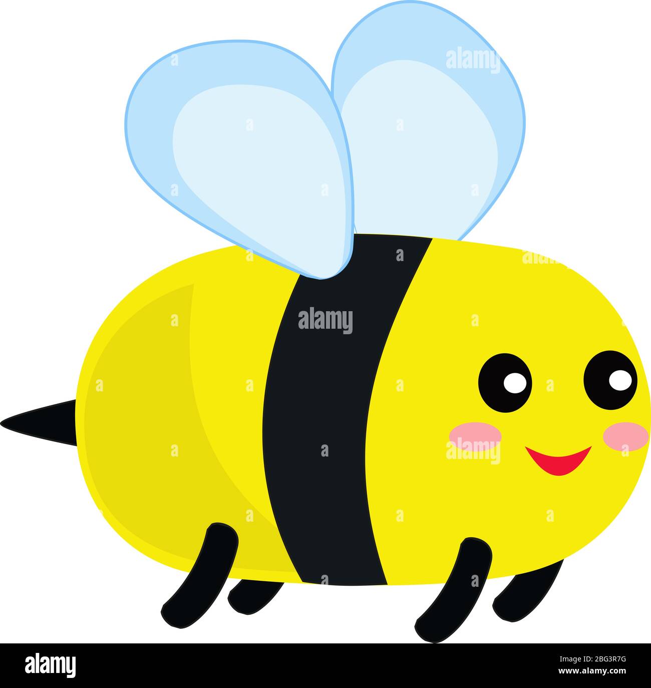 Small Bee Vector Cute small bee, illustration, vector on white background Stock Vector ...