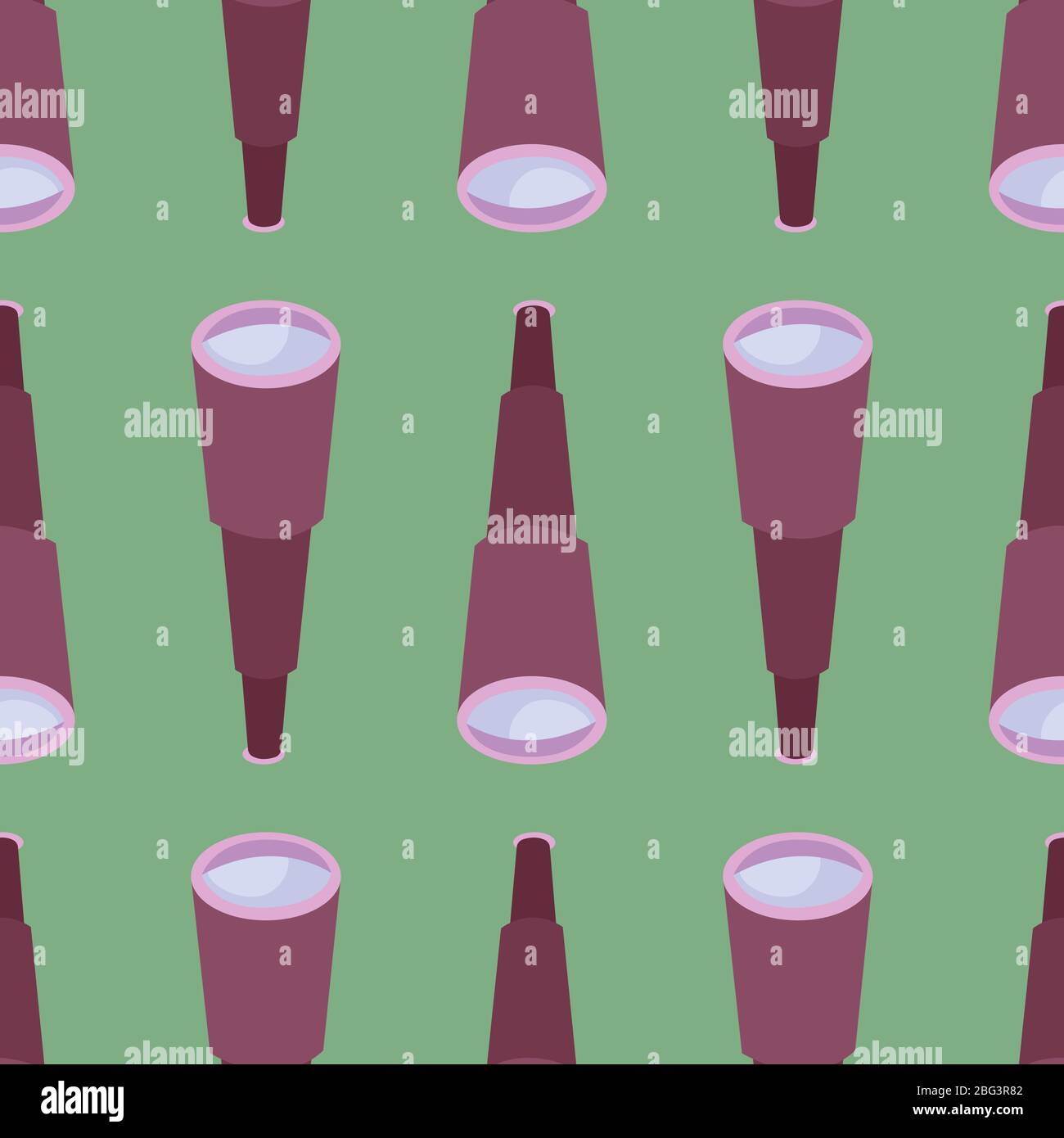 Telescope pattern, illustration, vector on white background Stock Vector