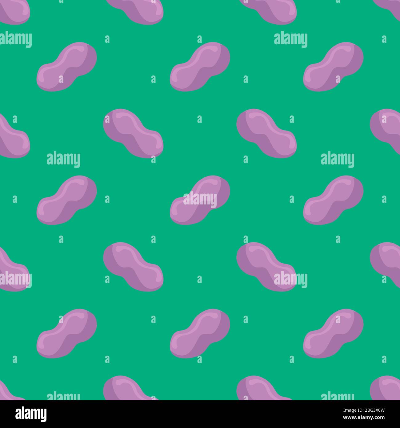 Nuts pattern, illustration, vector on white background Stock Vector