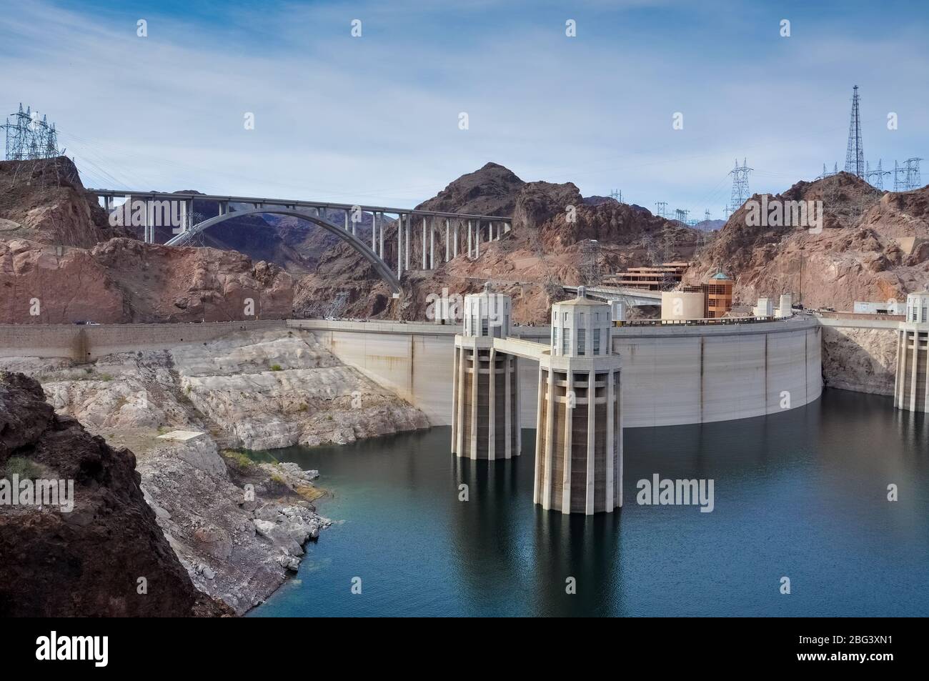 Hoover Dam Complex, Nevada, USA Stock Photo