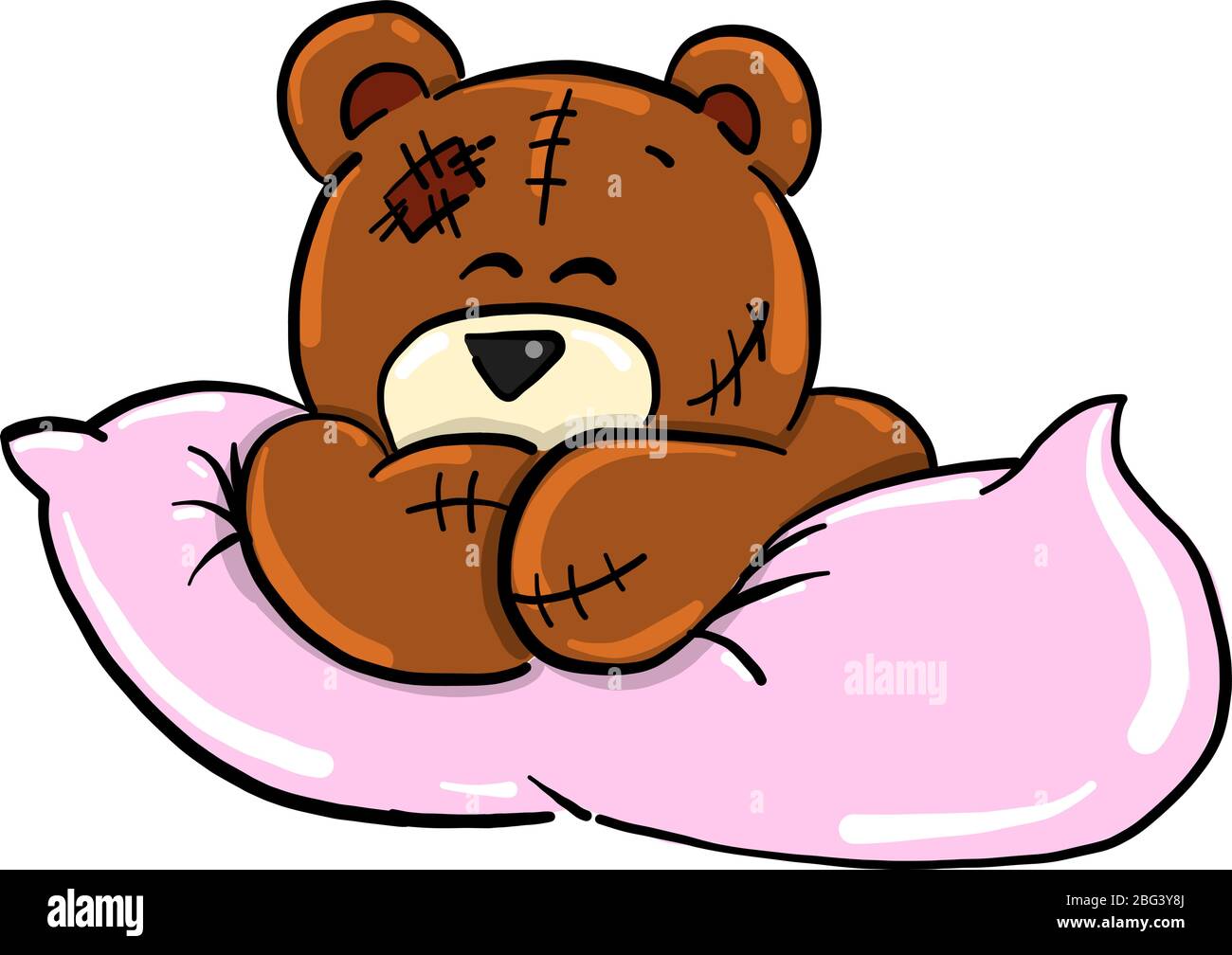 Sleeping Bear Illustration Vector On White Background Stock Vector Image Art Alamy