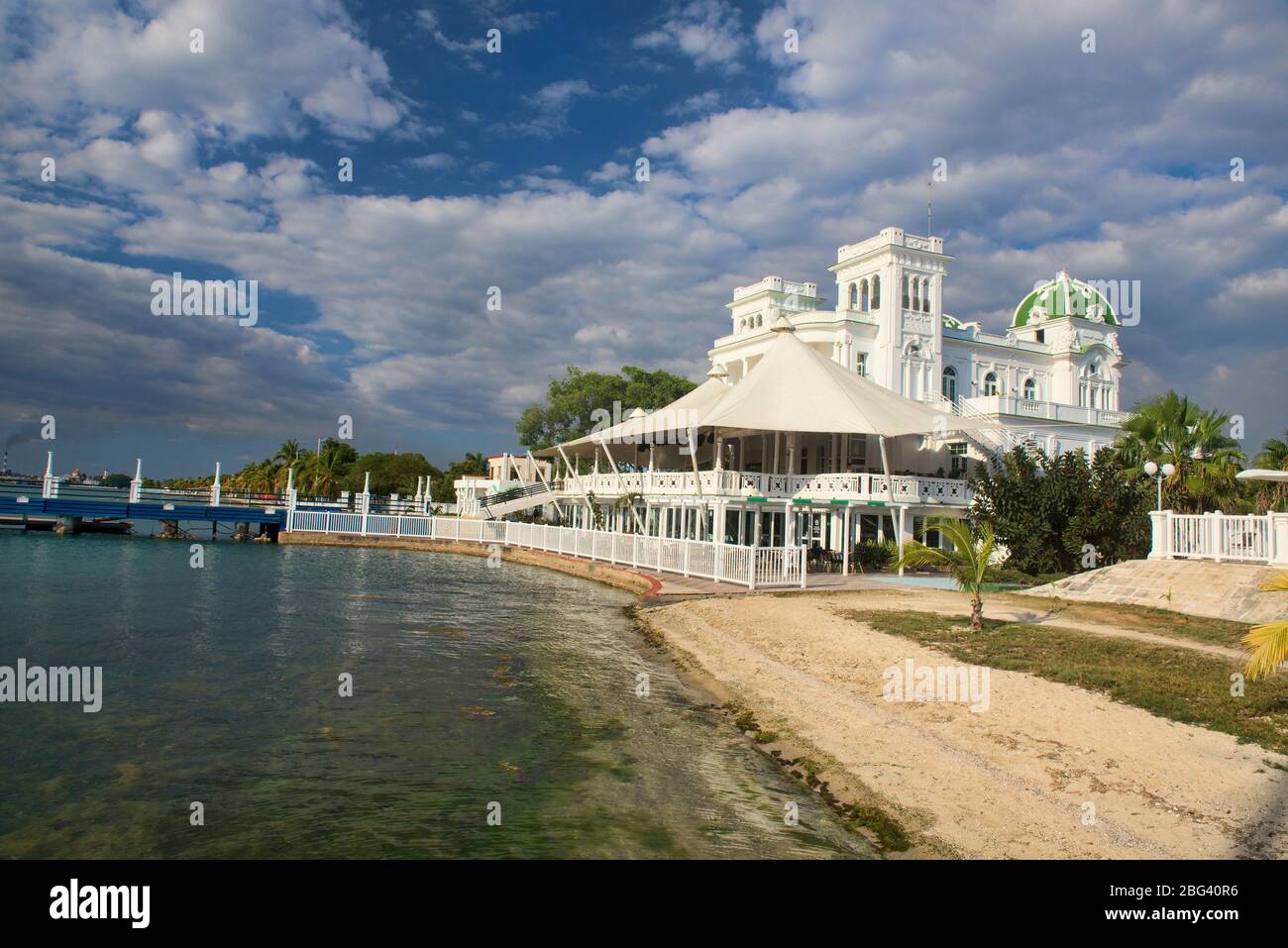 The elegant Club Cienfuegos, Cienfuegos, Cuba Stock Photo