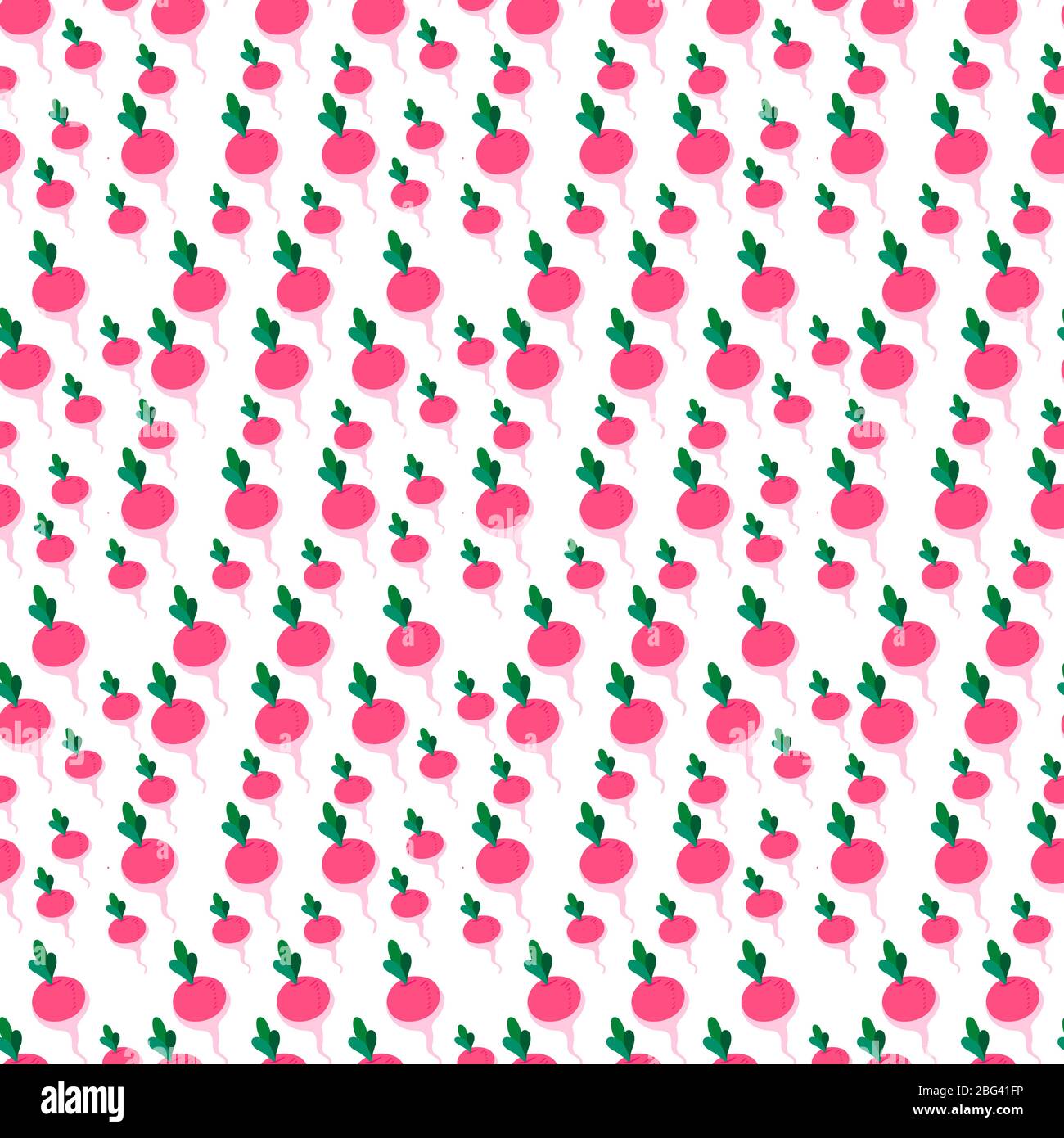 Radish wallpaper, illustration, vector on white background Stock Vector