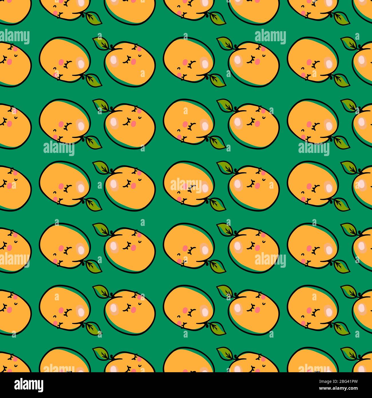 Apricots pattern, illustration, vector on white background Stock Vector