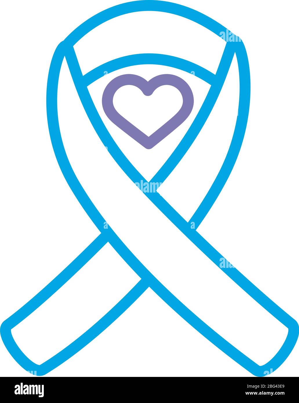 campaign ribbon with heart line style Stock Vector Image & Art - Alamy