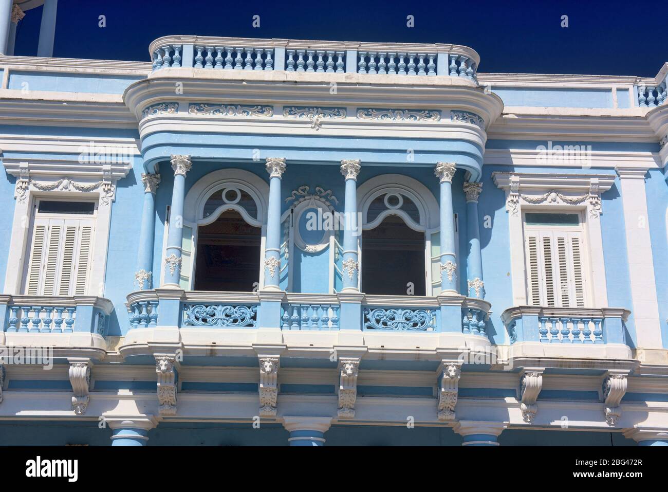 Neoclassical colonial architecture, Ferrer Palace, Cienfuegos, Cuba Stock Photo