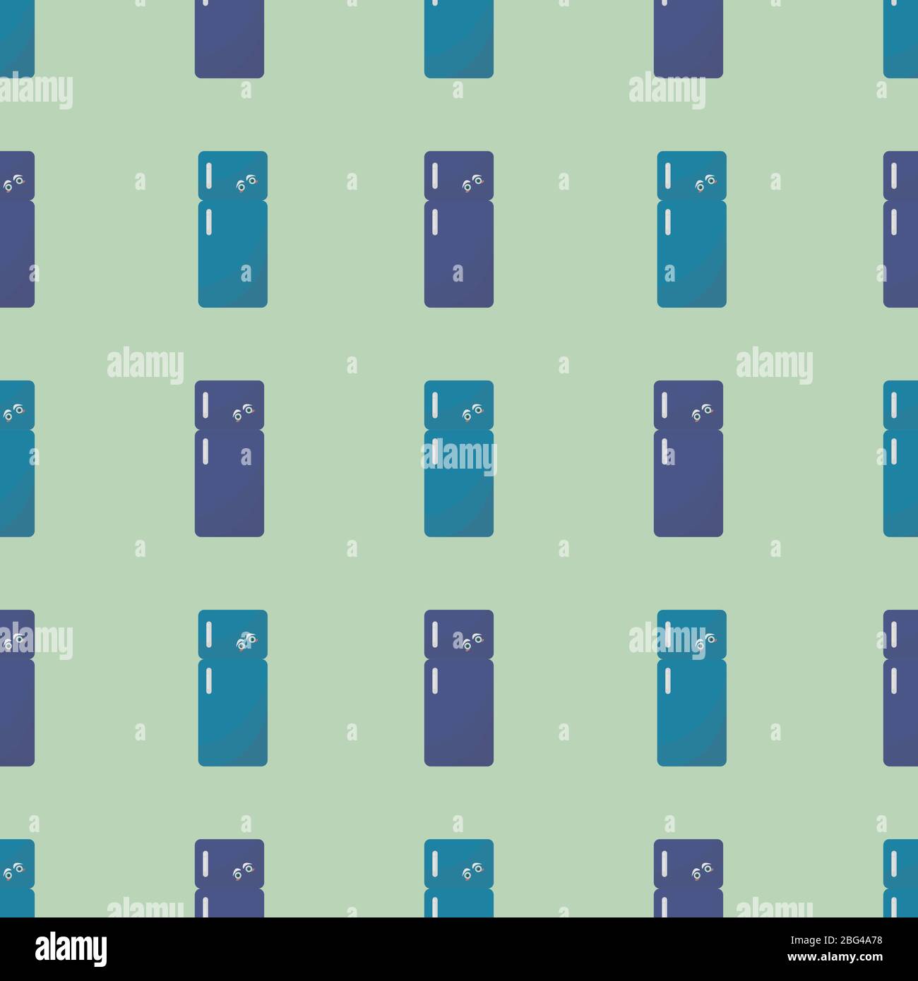 Fridge pattern, illustration, vector on white background Stock Vector