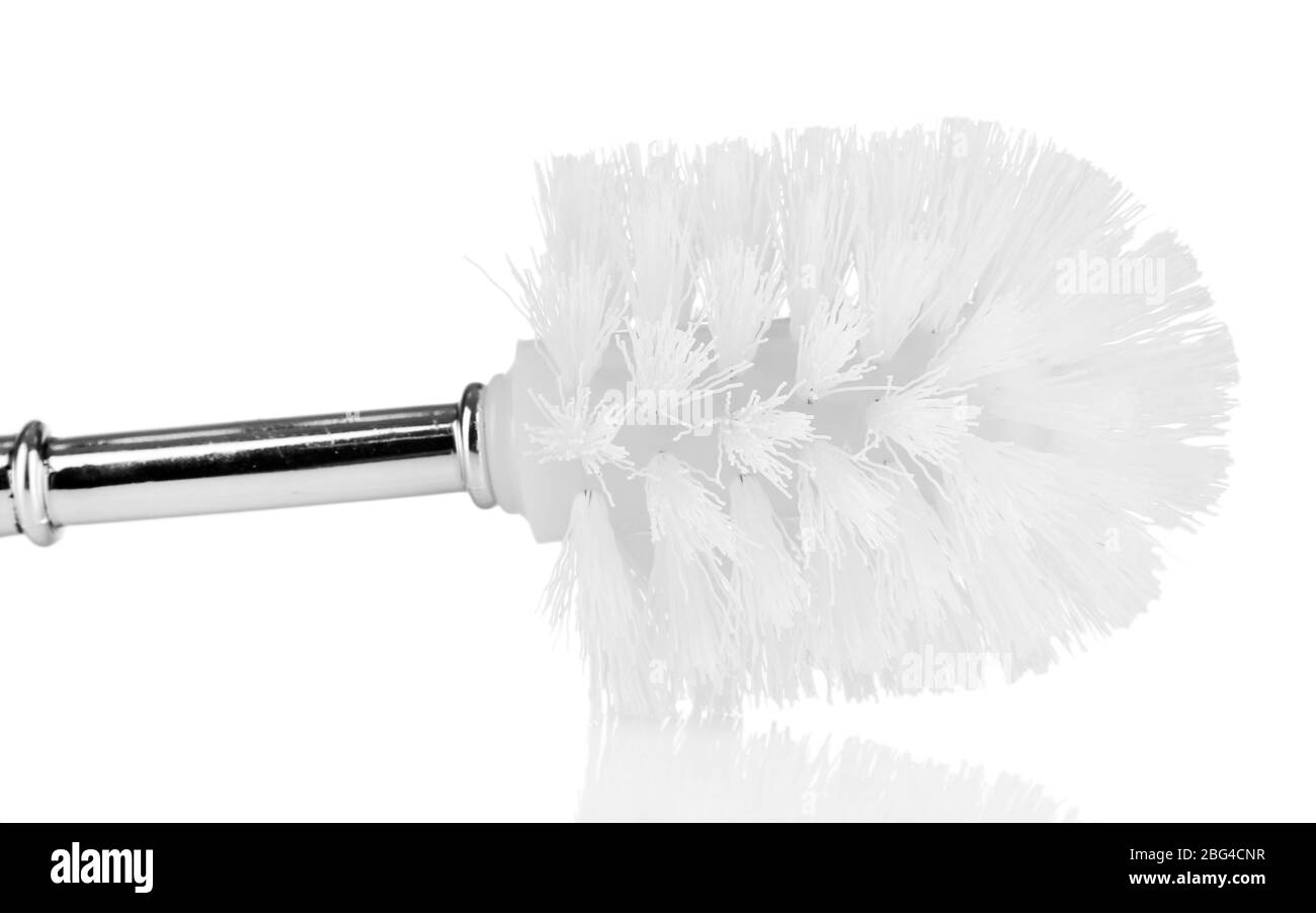 Toilet brush isolated on white Stock Photo - Alamy
