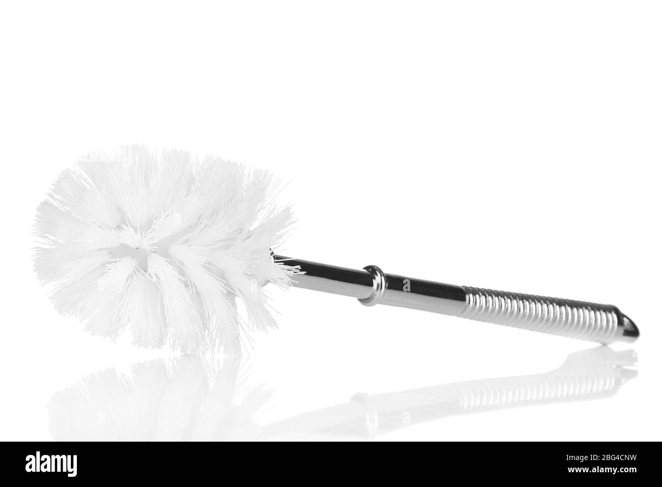 Toilet brush isolated on white Stock Photo - Alamy