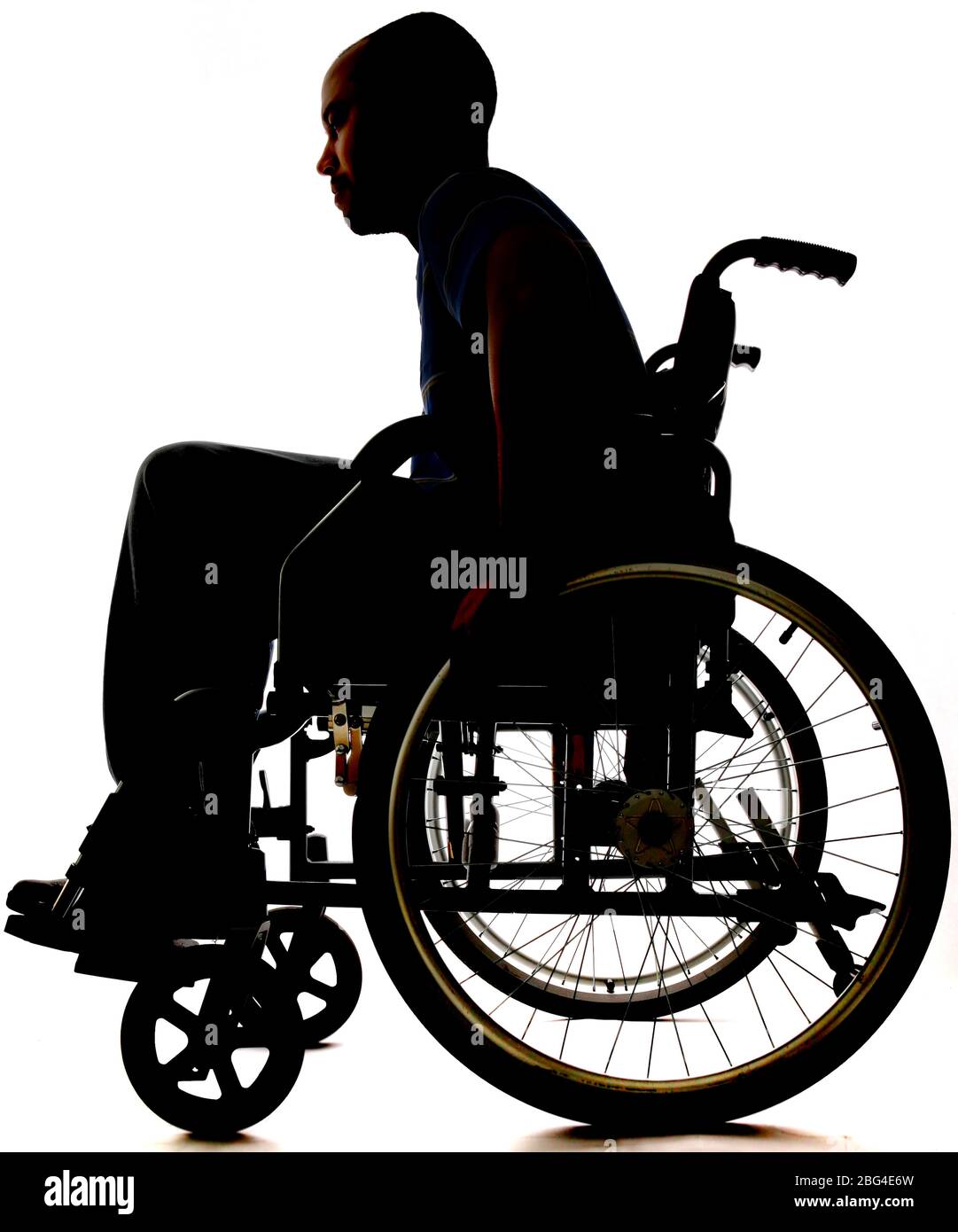 A Young man wheel chair bound Stock Photo Alamy