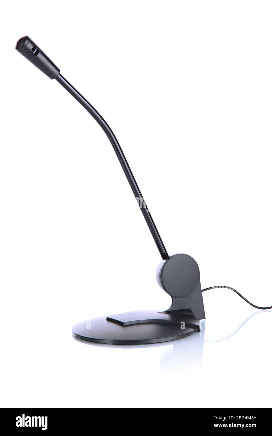 Computer microphone isolated on white Stock Photo Alamy