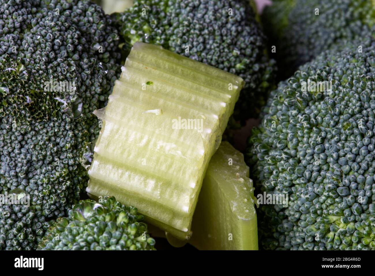 Close Up Vegetables broccoli and colliflower and onion red Stock Photo