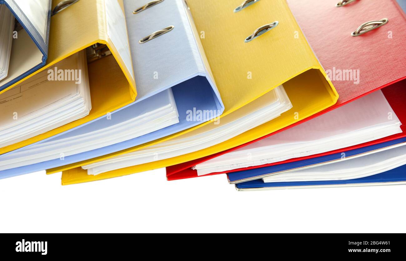 Many bright office folders hi-res stock photography and images - Alamy