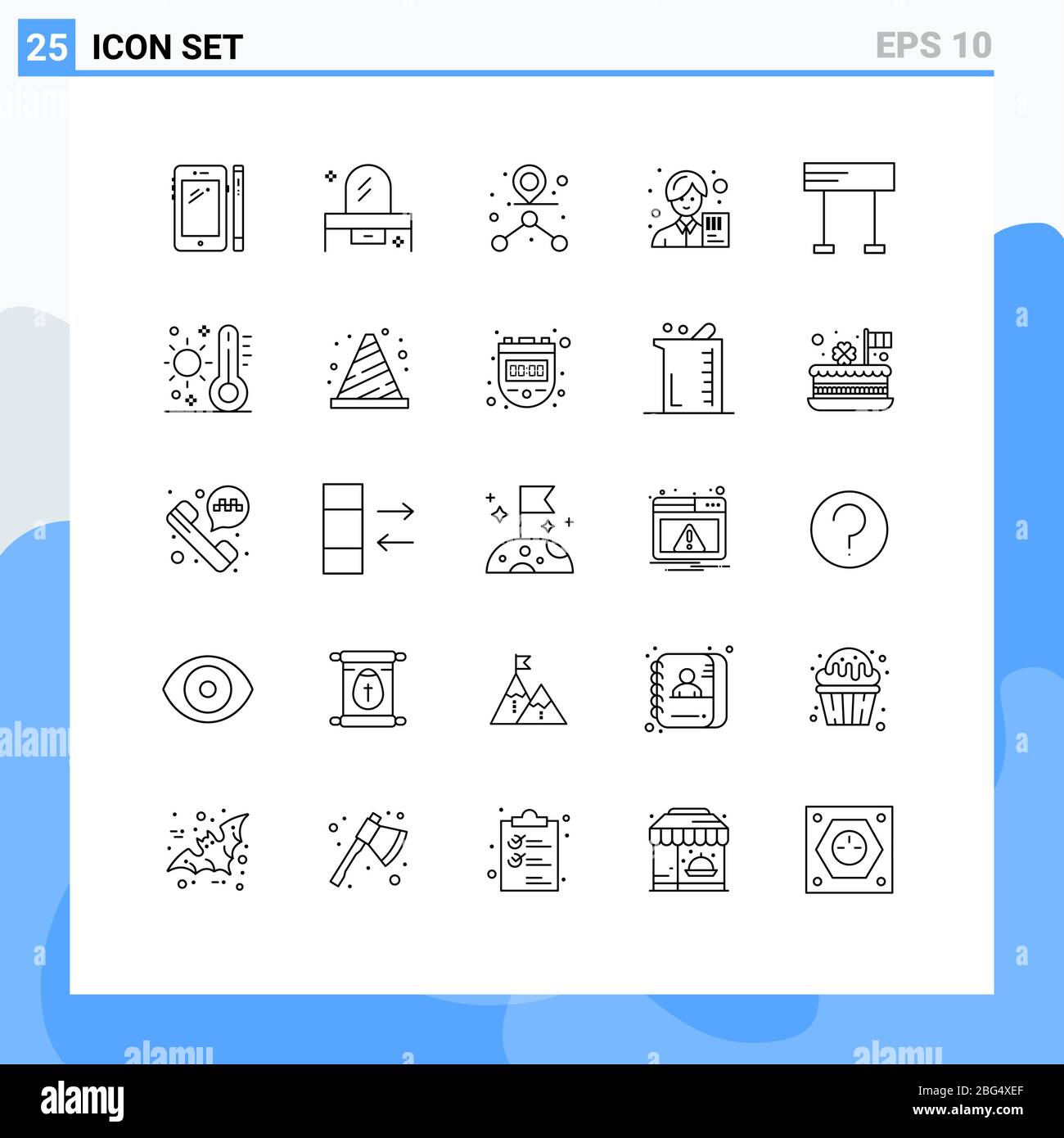 25 Creative Icons Modern Signs and Symbols of female, asian, dresser, analyst, route Editable Vector Design Elements Stock Vector