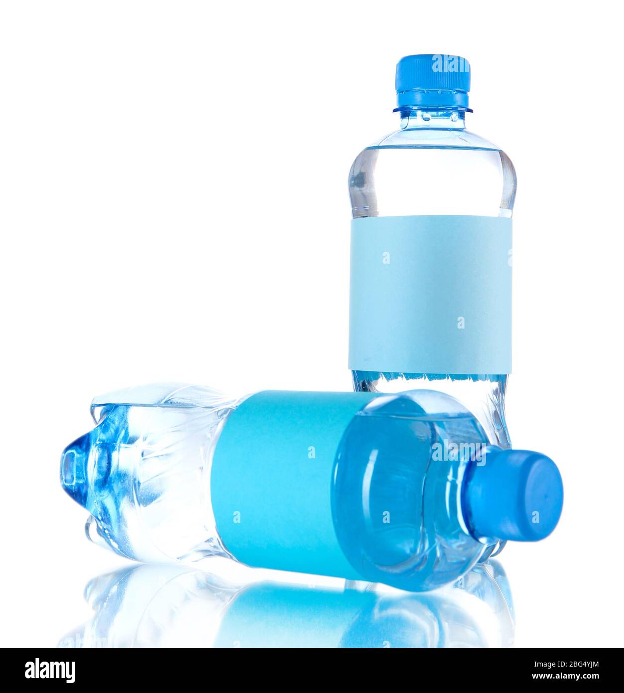 Bottles of water isolated on white Stock Photo Alamy