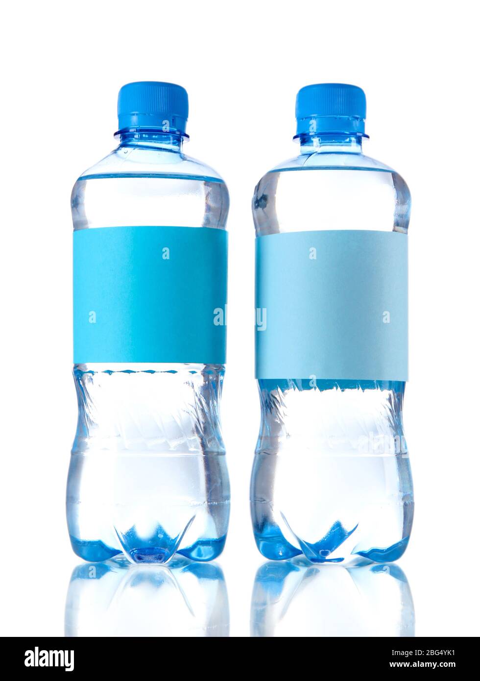 Bottles of water isolated on white Stock Photo Alamy