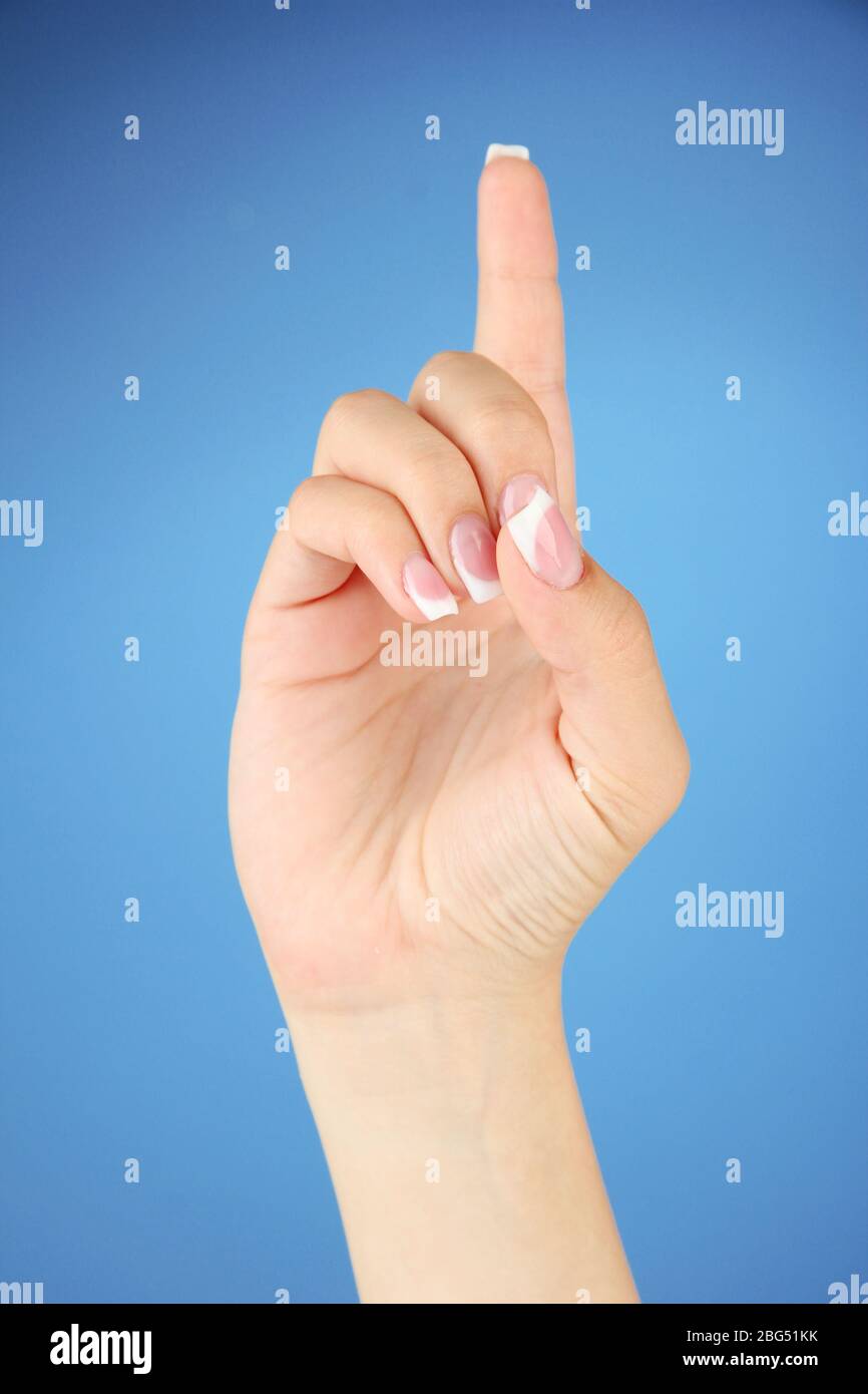 Finger Spelling the Alphabet in American Sign Language (ASL). Letter D