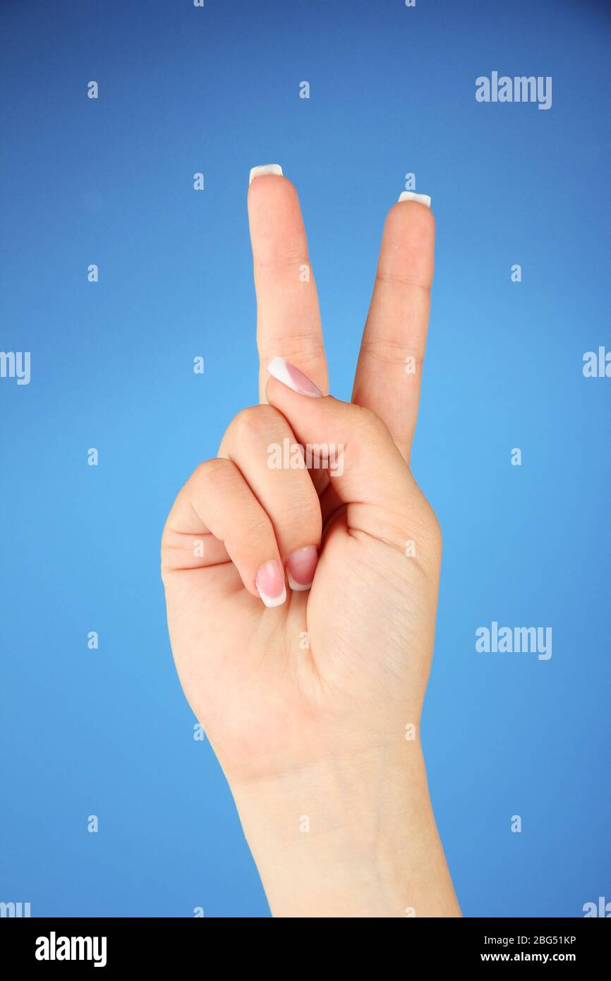 Finger Spelling the Alphabet in American Sign Language (ASL). Letter K