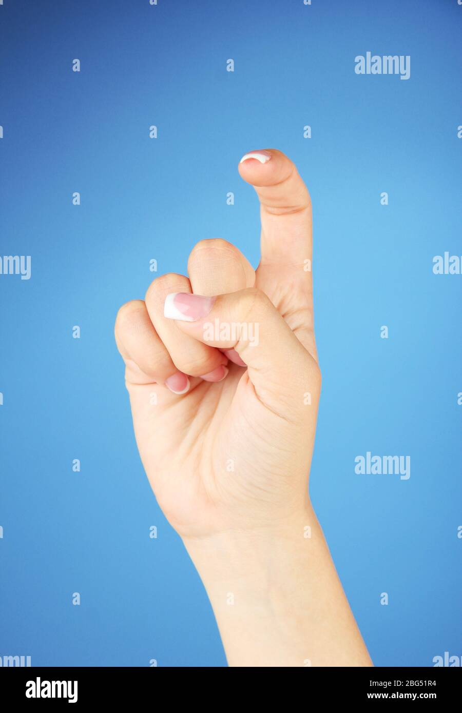 Finger Spelling the Alphabet in American Sign Language (ASL). Letter X