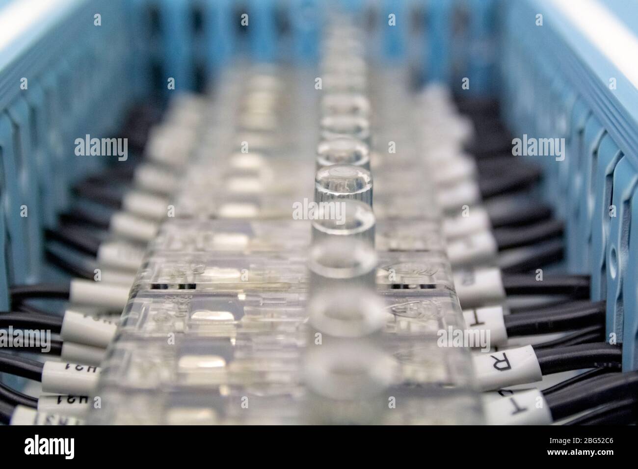 control panel assembly with wire and terminal box, measurement