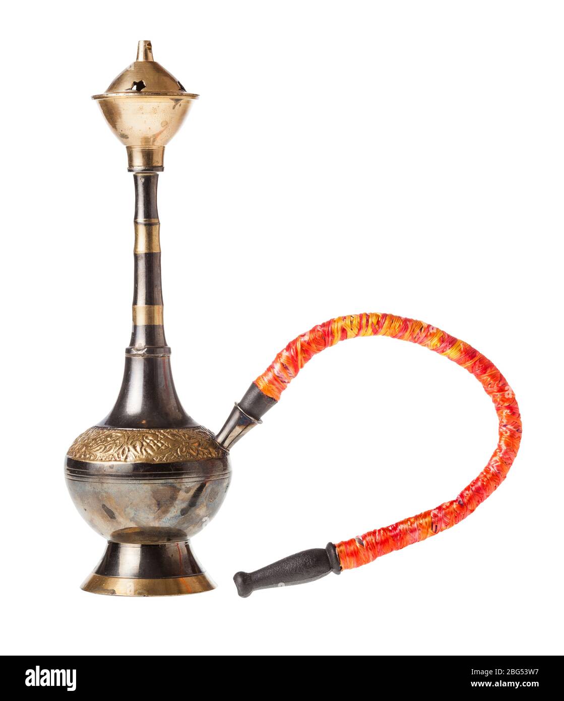 small orient hookan isolated on white background Stock Photo