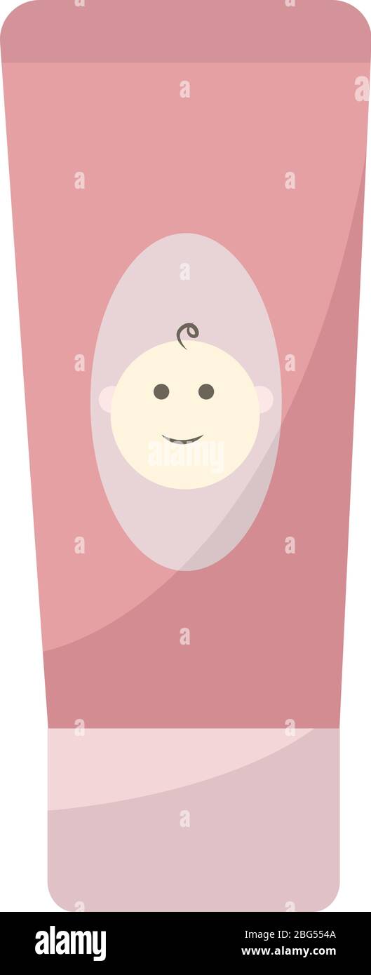 Baby cream, illustration, vector on white background Stock Vector