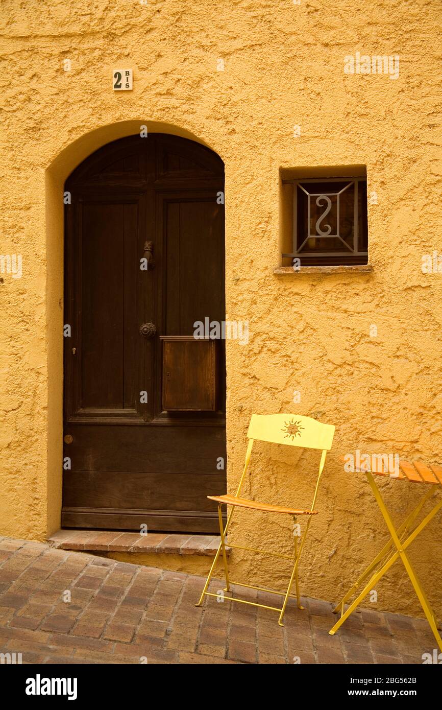 Restaurant, Saint Antoine Street, City of Cannes, France Stock Photo