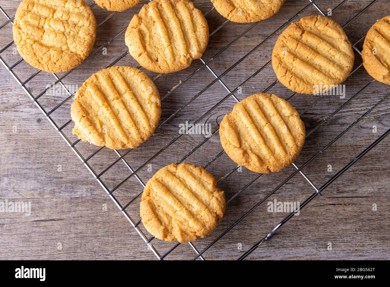 Homemade biscuits fresh out of the oven Stock Photo