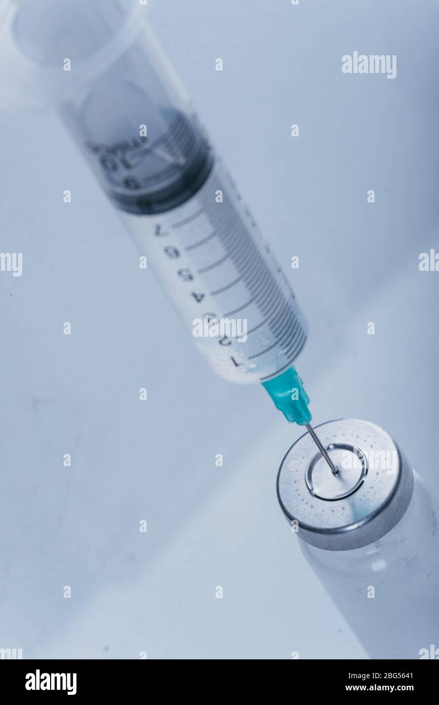 Zynapse Injection Medicine, Injection, vaccine and disposable syringe, drug concept ...