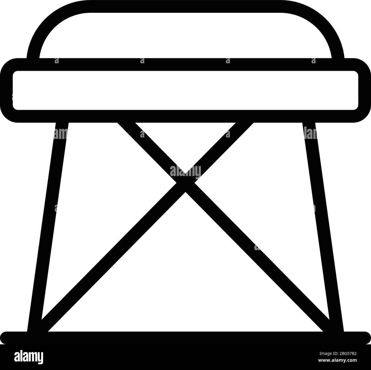 Folding stool icon, outline style Stock Vector Image & Art - Alamy