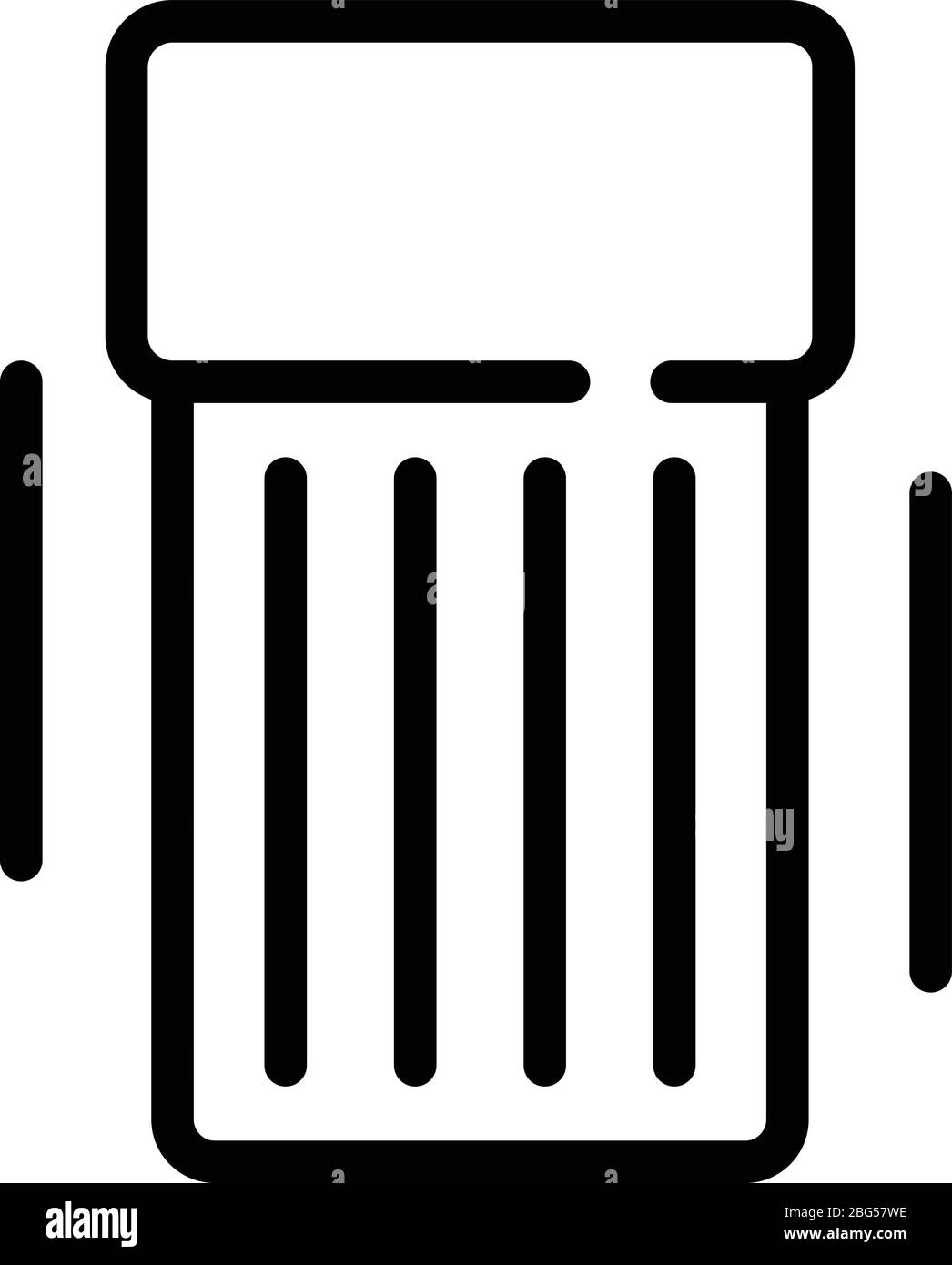 Camping bed icon, outline style Stock Vector