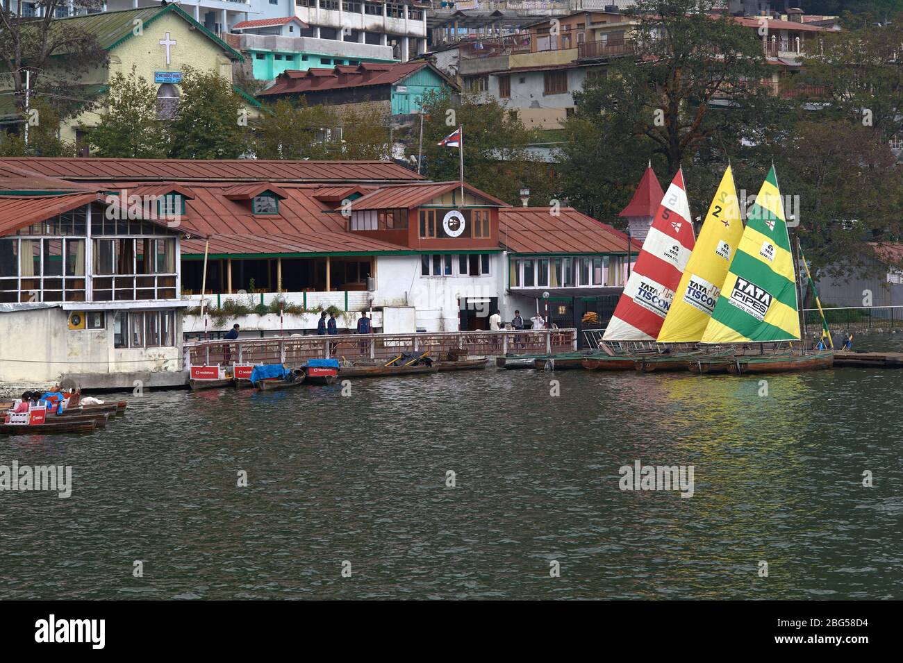 23 Sep 2009 Nainital lake Boat Club Uttaranchal Uttarakhand India Stock Photo Alamy