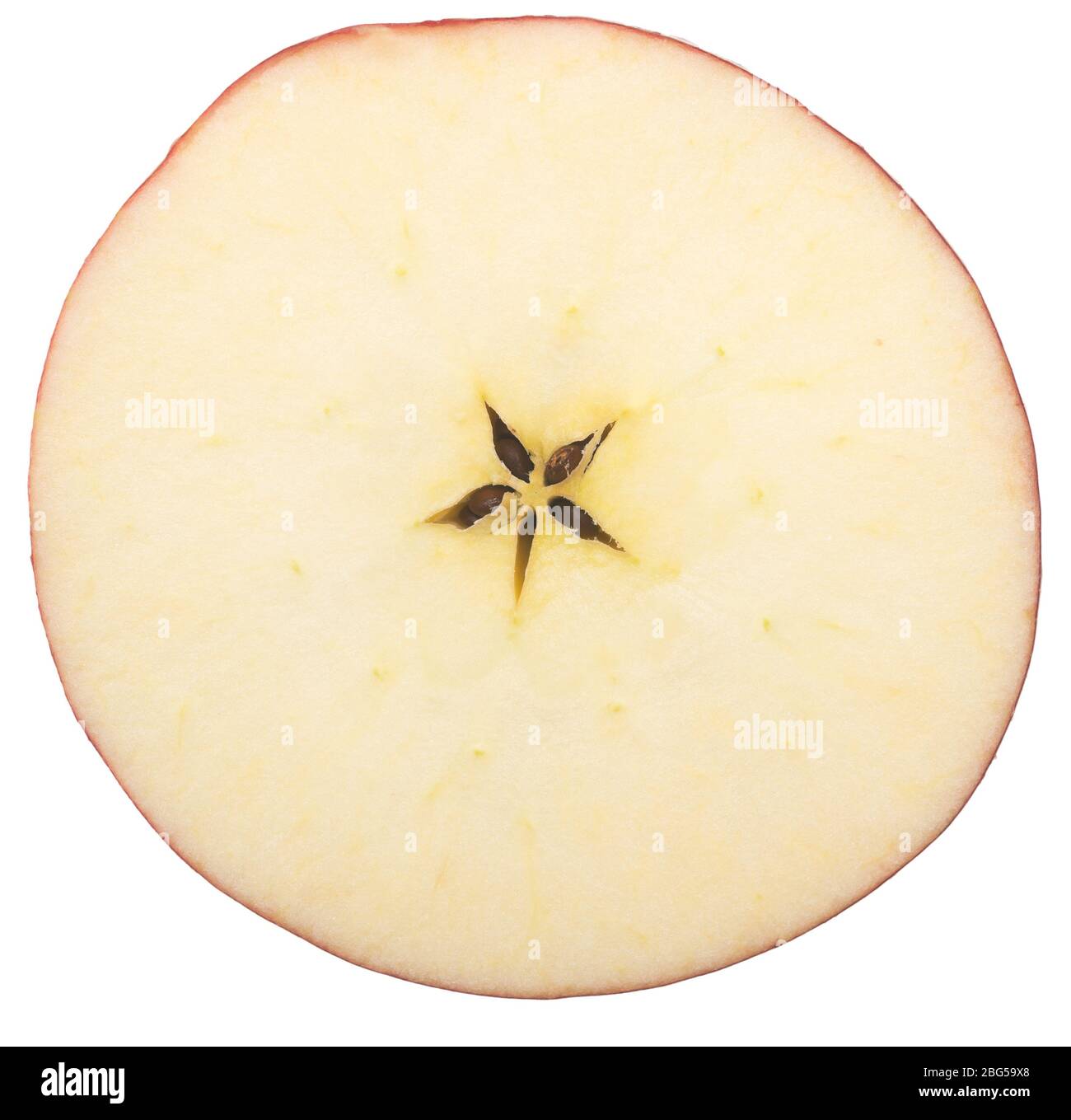 Apple slice isolated on white background Stock Photo - Alamy