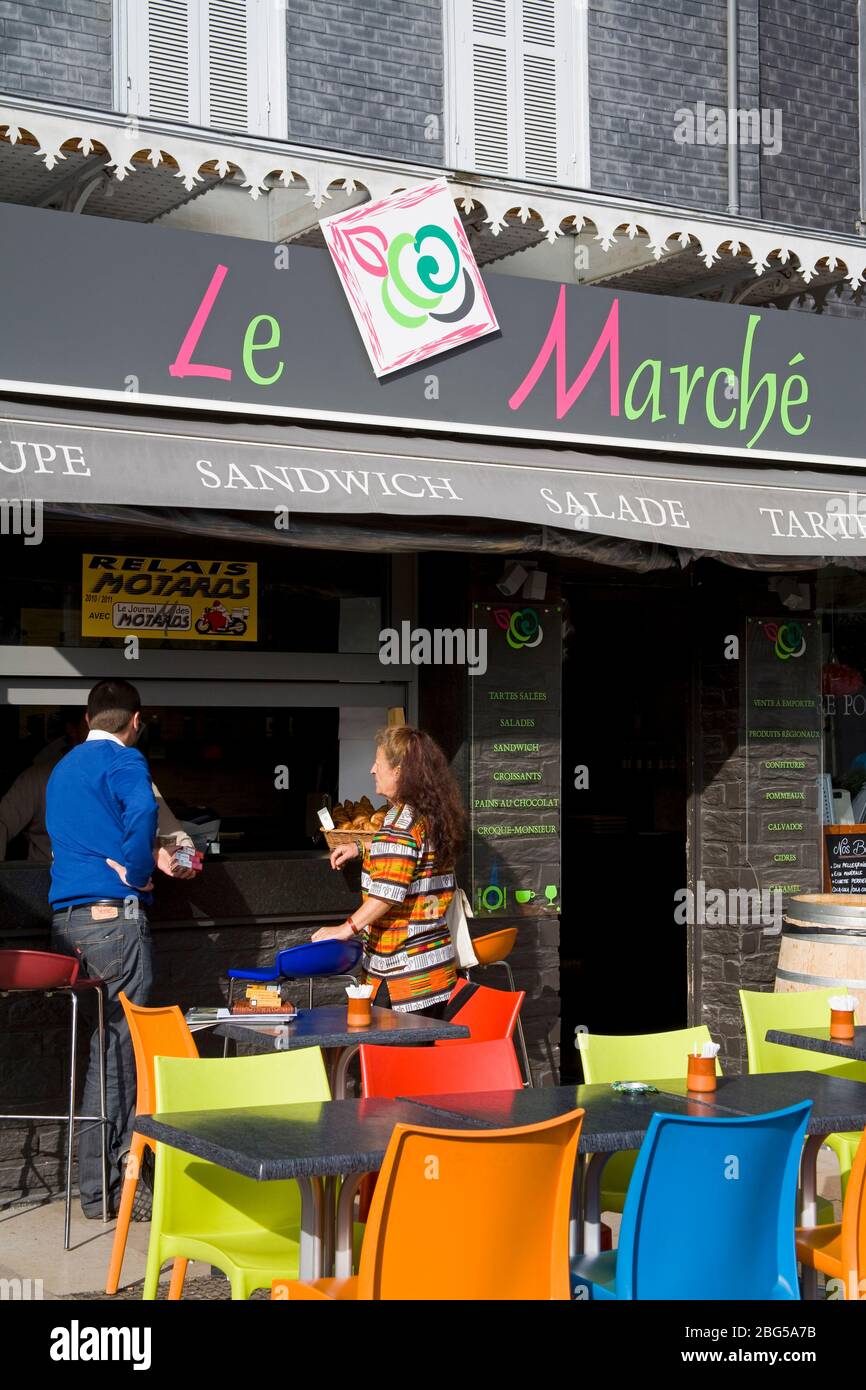 Le Marche Restaurant in Honfleur,Normandy,France,Europe Stock Photo