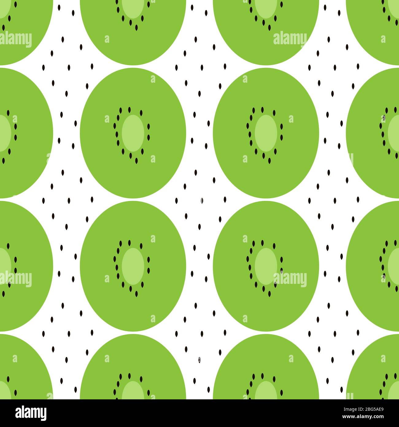 Kiwi wallpaper, illustration, vector on white background. Stock Vector